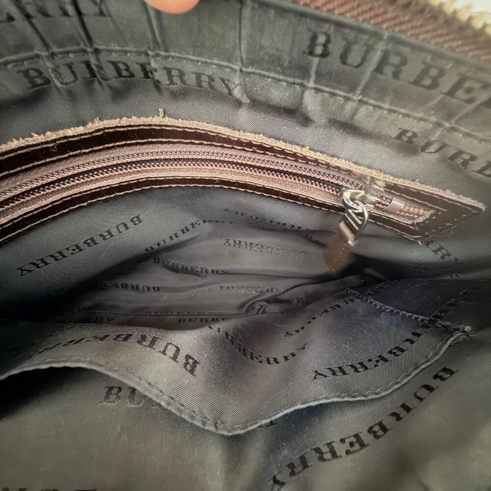 Burberry House Check Crossbody Bag Plaid Canvas Leather Purse Bag - Picture 12 of 14